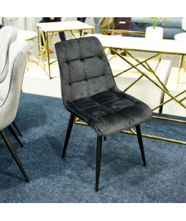 Chic black velvet стілець