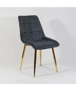 Chic Velvet grey (gold) стілець