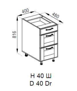 Н 40 Ш МДФ Домініка