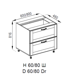 Н 80 Ш (люкс) МДФ Домініка