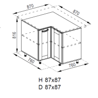 Н 87×87 МДФ Домініка