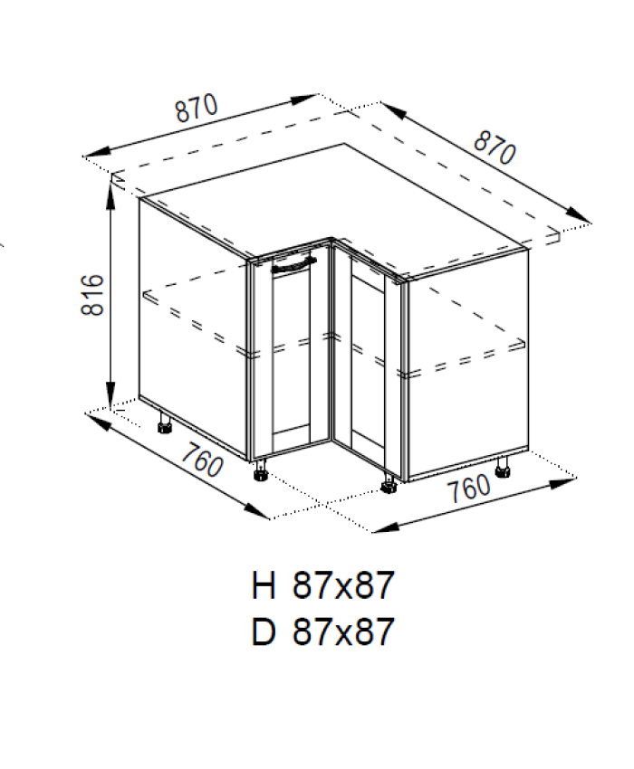 Н 87×87 МДФ Домініка