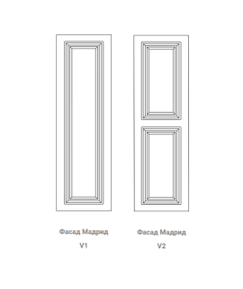 Фасад Мадрид V.1 / V.2 (білий) фарба